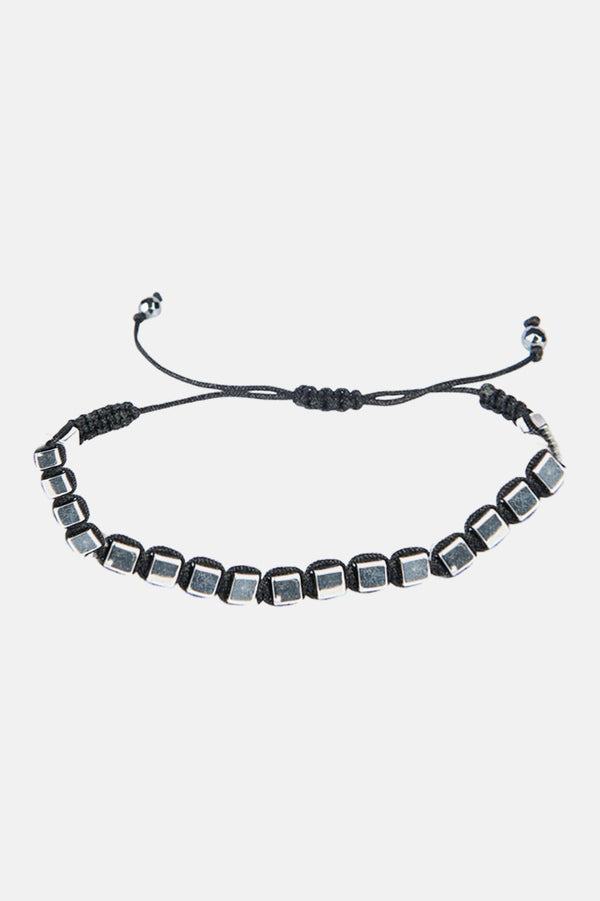 Avva Bracelet  Black 2-Piece 100% Leather and Hematite Stone